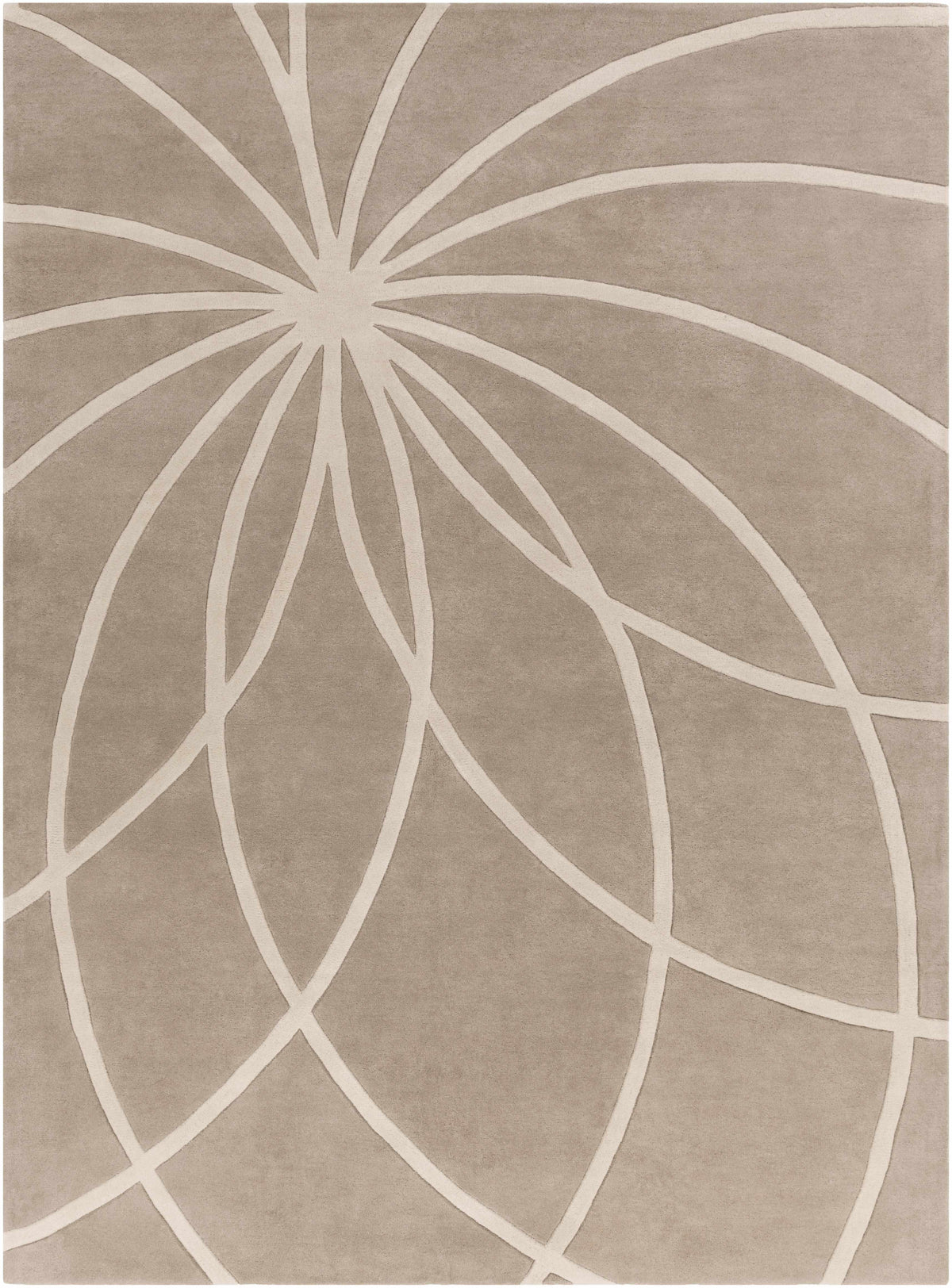 Ivory Hand Tufted 100% Wool Modern Rectangle Handmade rug, Indoor use only, no fringe, non-washable. round, square also available