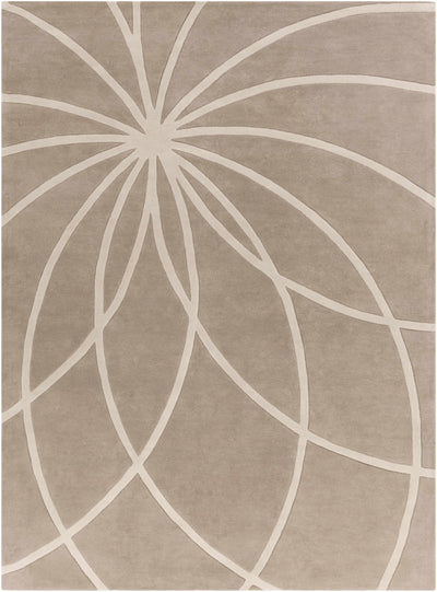 Ivory Hand Tufted 100% Wool Modern Rectangle Handmade rug, Indoor use only, no fringe, non-washable. round, square also available
