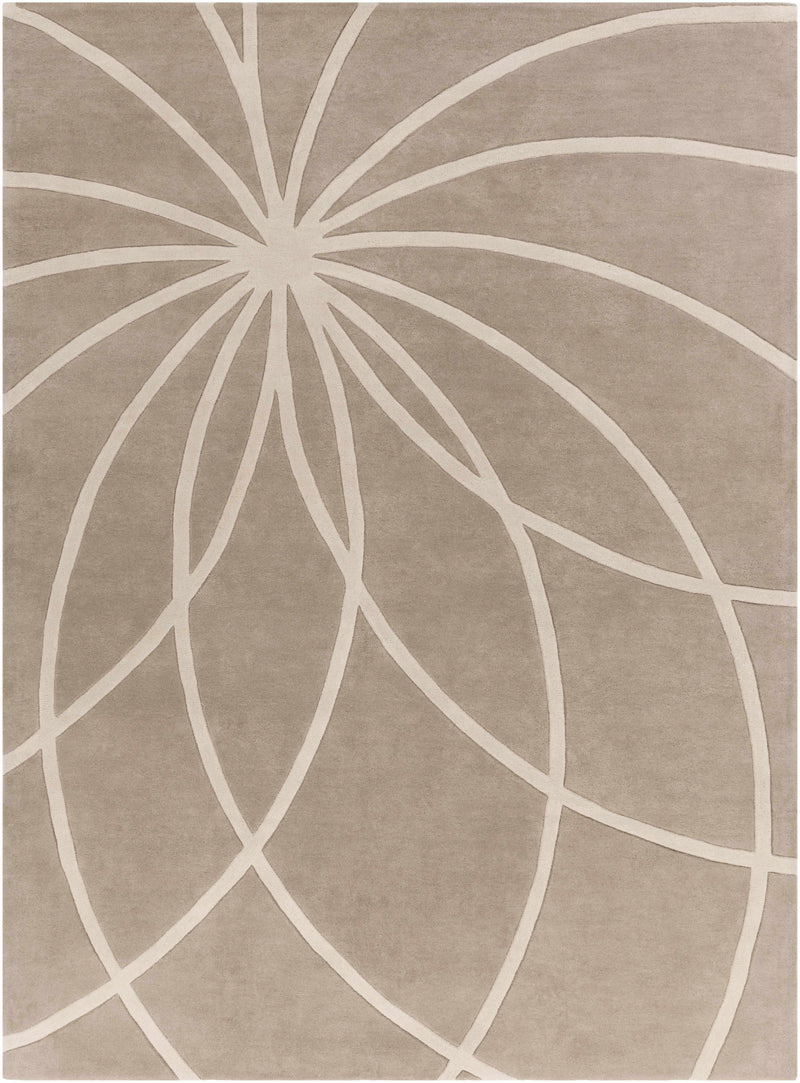 Ivory Hand Tufted 100% Wool Modern Rectangle Handmade rug, Indoor use only, no fringe, non-washable. round, square also available