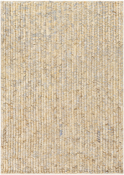 Beige Hand Woven 100% Jute Global Rectangle Handmade rug, Indoor use only, no fringe, non-washable. runner also available