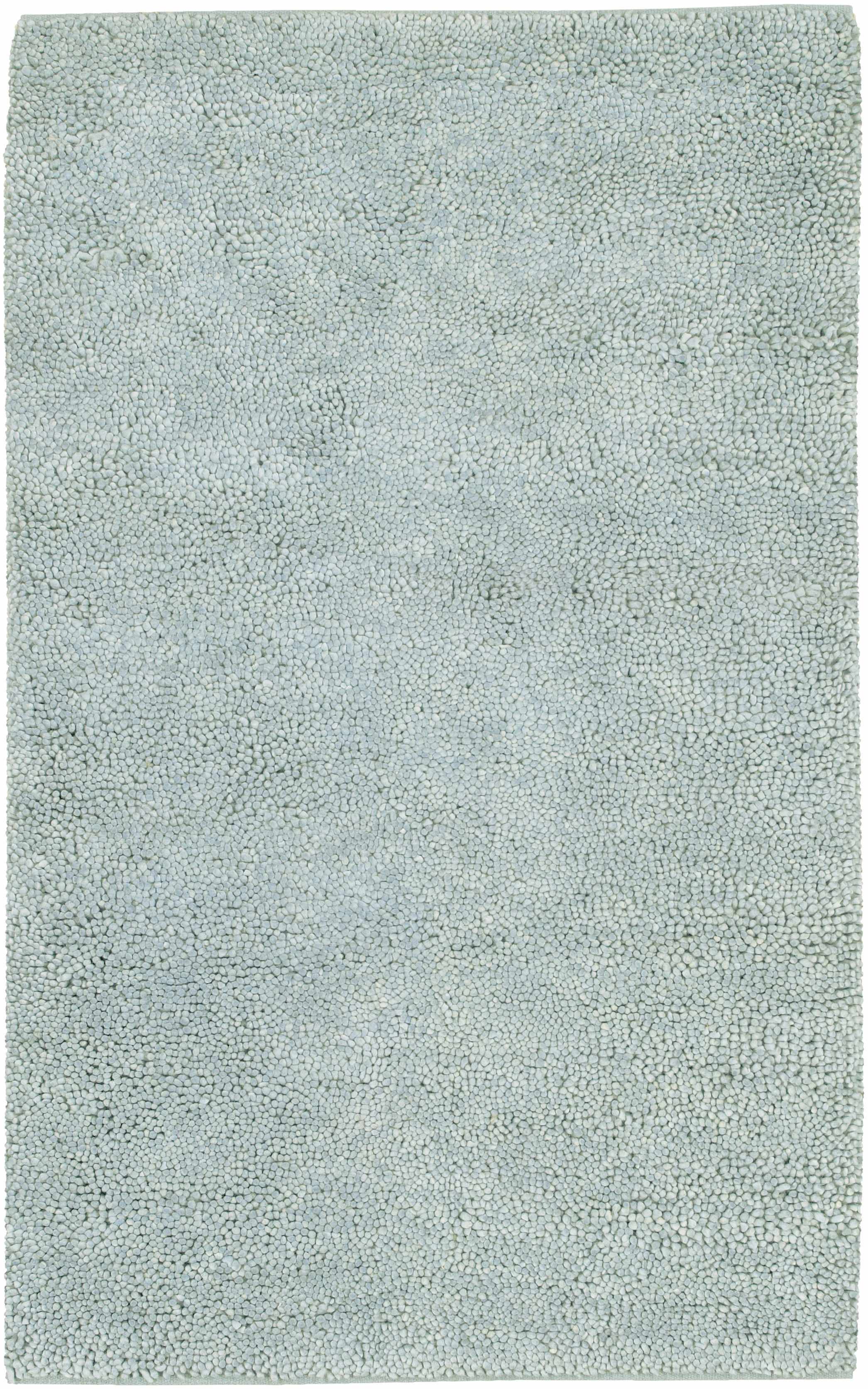 Ice Blue Hand Woven 100% Wool Modern Rectangle Handmade rug, Indoor use only, no fringe, non-washable. round also available