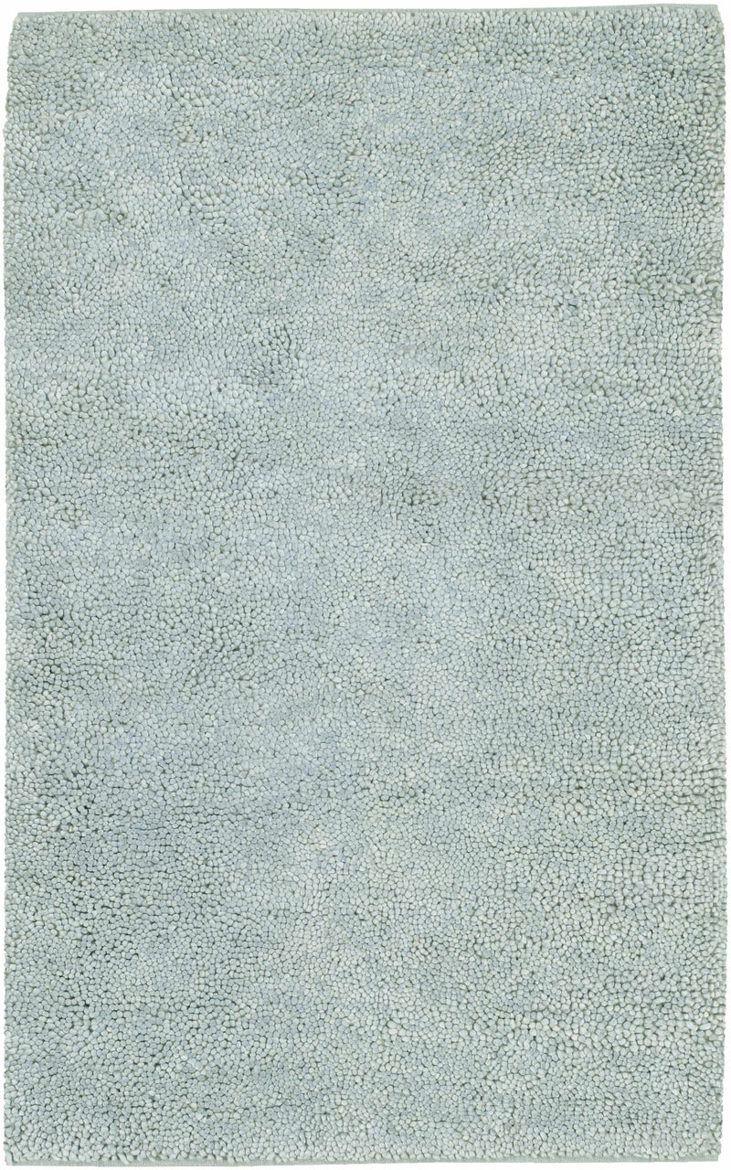 Ice Blue Hand Woven 100% Wool Modern Rectangle Handmade rug, Indoor use only, no fringe, non-washable. round also available