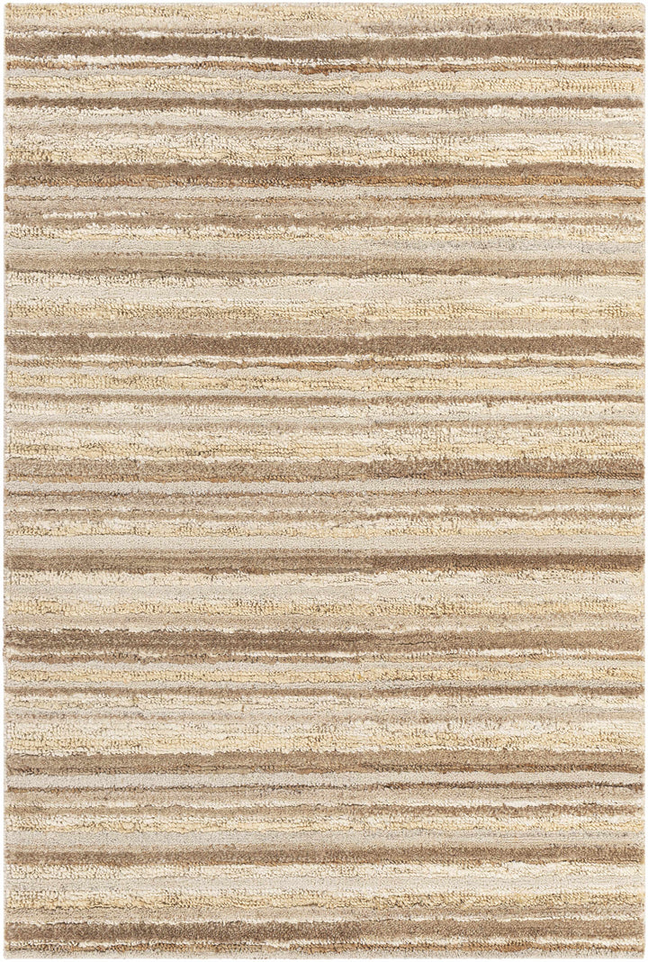 Dark Brown Hand Woven 50% Jute, 50% Wool Traditional Rectangle Handmade rug, Indoor use only, no fringe, non-washable.