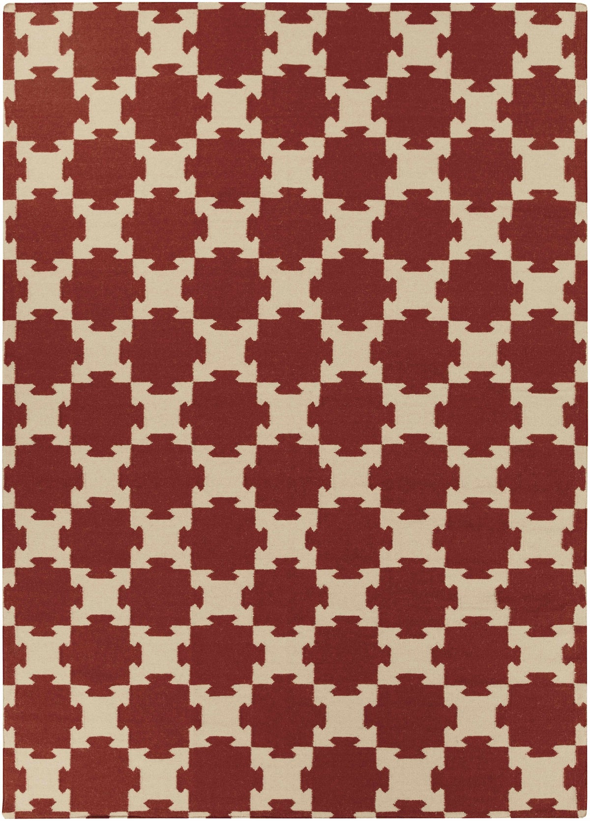 Burgundy Hand Woven 100% Wool Modern Rectangle Handmade rug, Indoor use only, no fringe, non-washable.