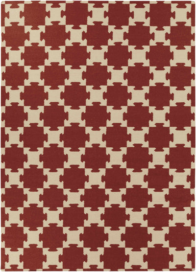 Burgundy Hand Woven 100% Wool Modern Rectangle Handmade rug, Indoor use only, no fringe, non-washable.