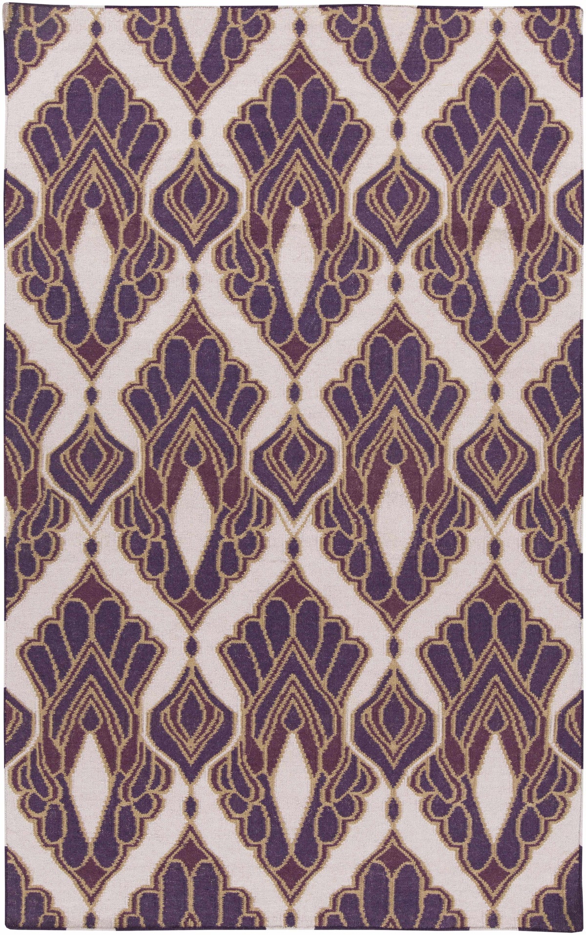 Dark Purple Hand Woven 100% Wool Modern Rectangle Handmade rug, Indoor use only, no fringe, non-washable. runner also available