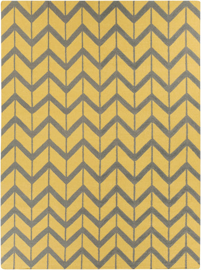 Mustard Hand Woven 100% Wool Modern Rectangle Handmade rug, Indoor use only, no fringe, non-washable. round, runner also available