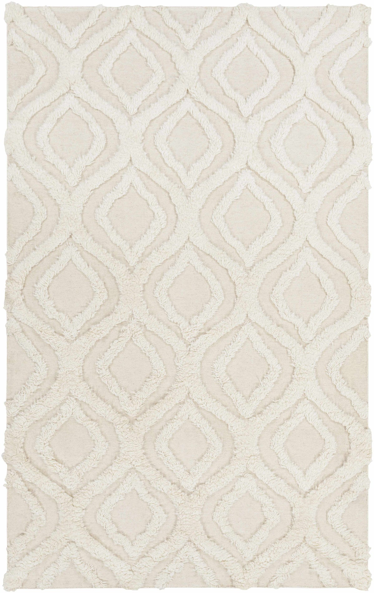 Cream Hand Woven 100% Wool Modern Rectangle Handmade rug, Indoor use only, no fringe, non-washable. runner also available
