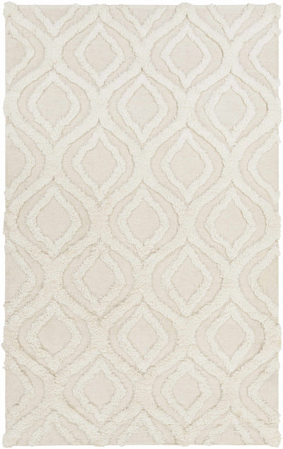 Cream Hand Woven 100% Wool Modern Rectangle Handmade rug, Indoor use only, no fringe, non-washable. runner also available