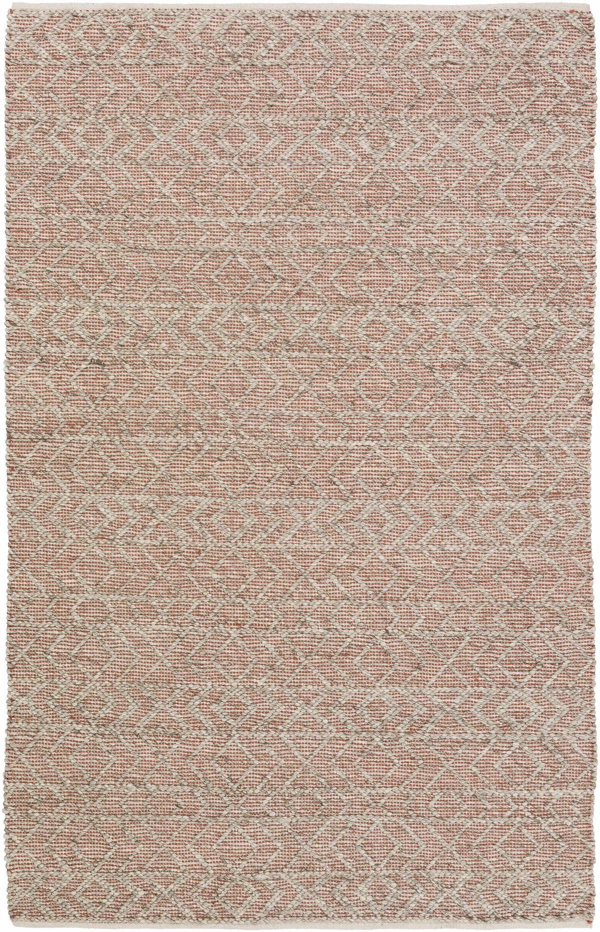 Rust Hand Woven 65% Viscose, 35% Wool Global Rectangle Handmade rug, Indoor use only, no fringe, non-washable. runner also available