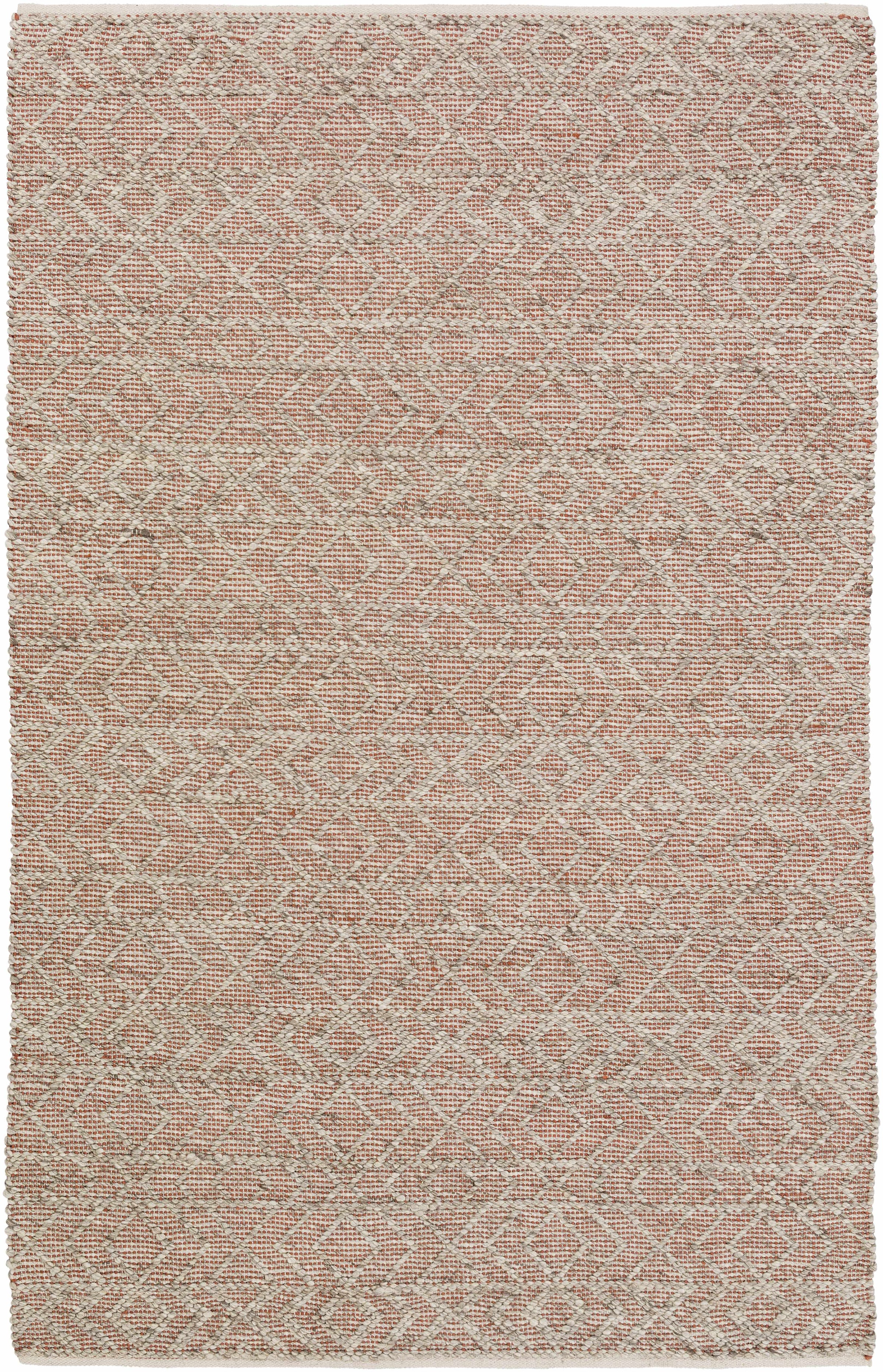 Rust Hand Woven 65% Viscose, 35% Wool Global Rectangle Handmade rug, Indoor use only, no fringe, non-washable. runner also available
