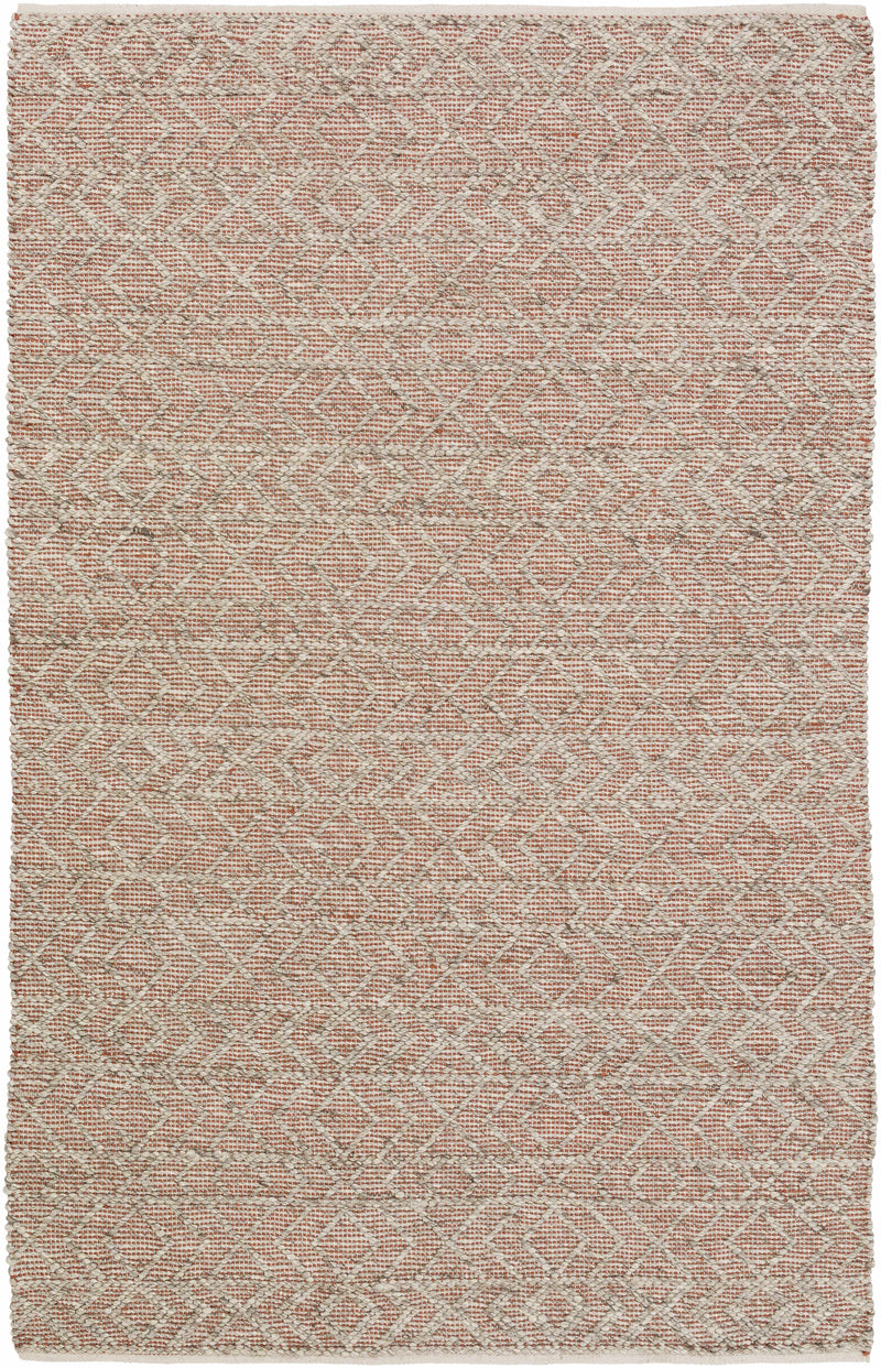 Rust Hand Woven 65% Viscose, 35% Wool Global Rectangle Handmade rug, Indoor use only, no fringe, non-washable. runner also available
