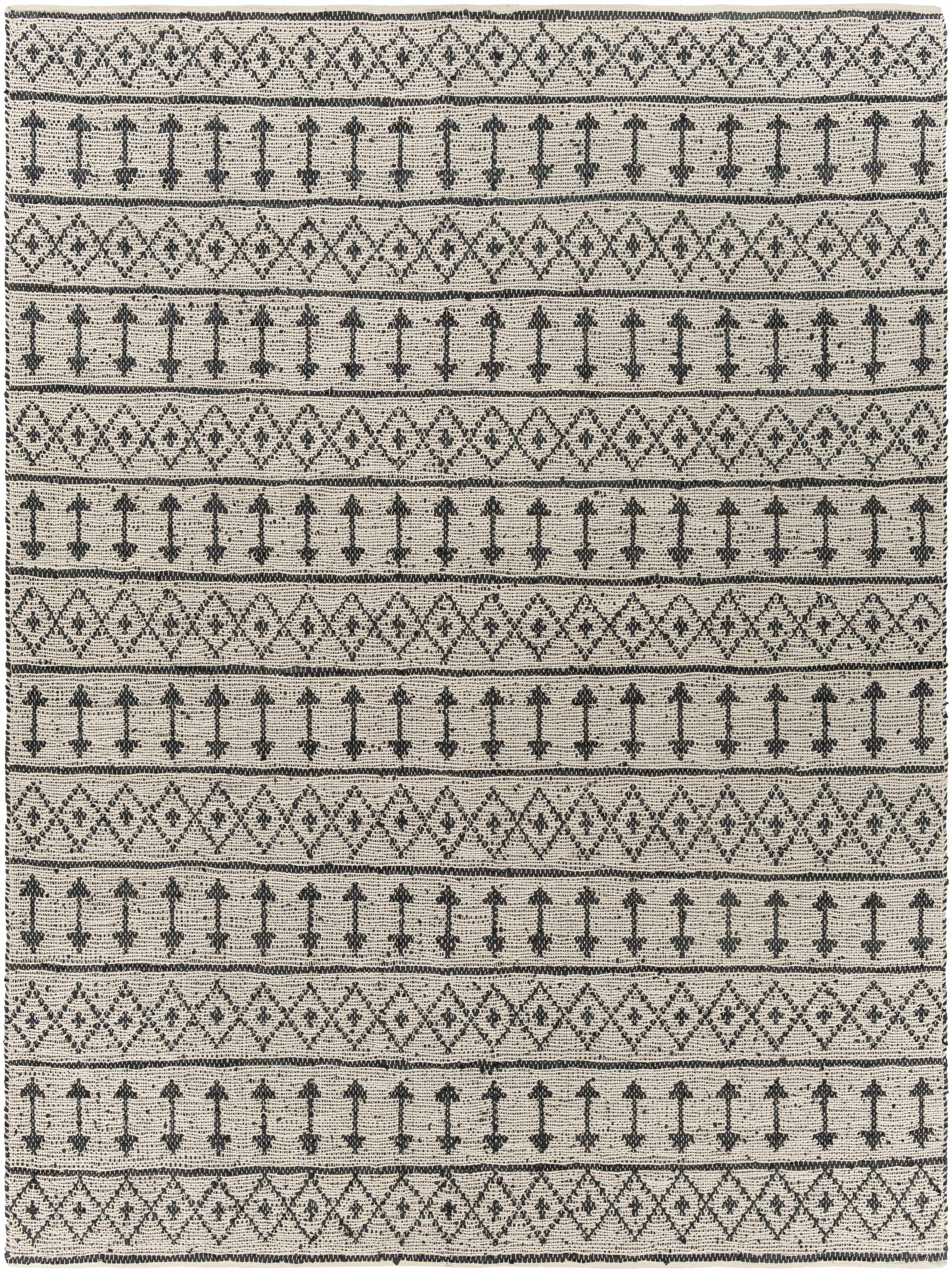 Light Beige Hand Woven 80% Leather, 20% Cotton Global Rectangle Handmade rug, Indoor use only, no fringe, non-washable.