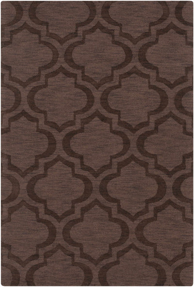 Dark Brown Hand Loomed 100% Wool Modern Rectangle Handmade rug, Indoor use only, no fringe, non-washable. round, runner also available