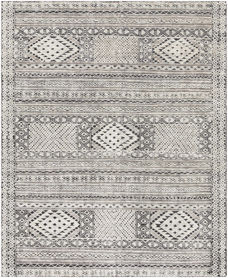 Black Hand Knotted 70% NZ Wool, 30% Viscose Global Rectangle Handmade rug, Indoor use only, no fringe, non-washable. runner also available