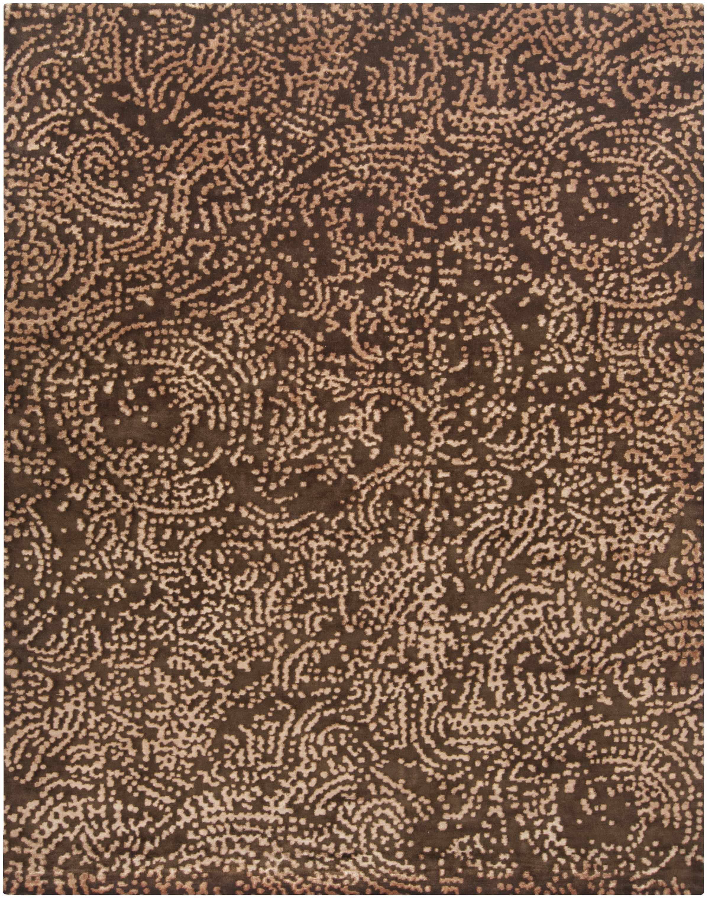 Multicolor Hand Knotted 70% NZ Wool, 30% Viscose Modern Rectangle Handmade rug, Indoor use only, no fringe, non-washable.