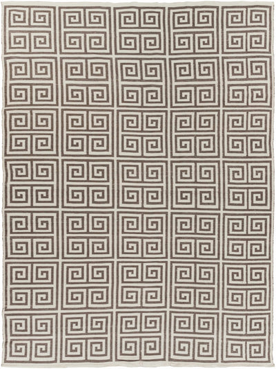 Brown Hand Woven 100% PVC Modern Rectangle Handmade rug, outdoor-safe, no fringe, non-washable. runner also available