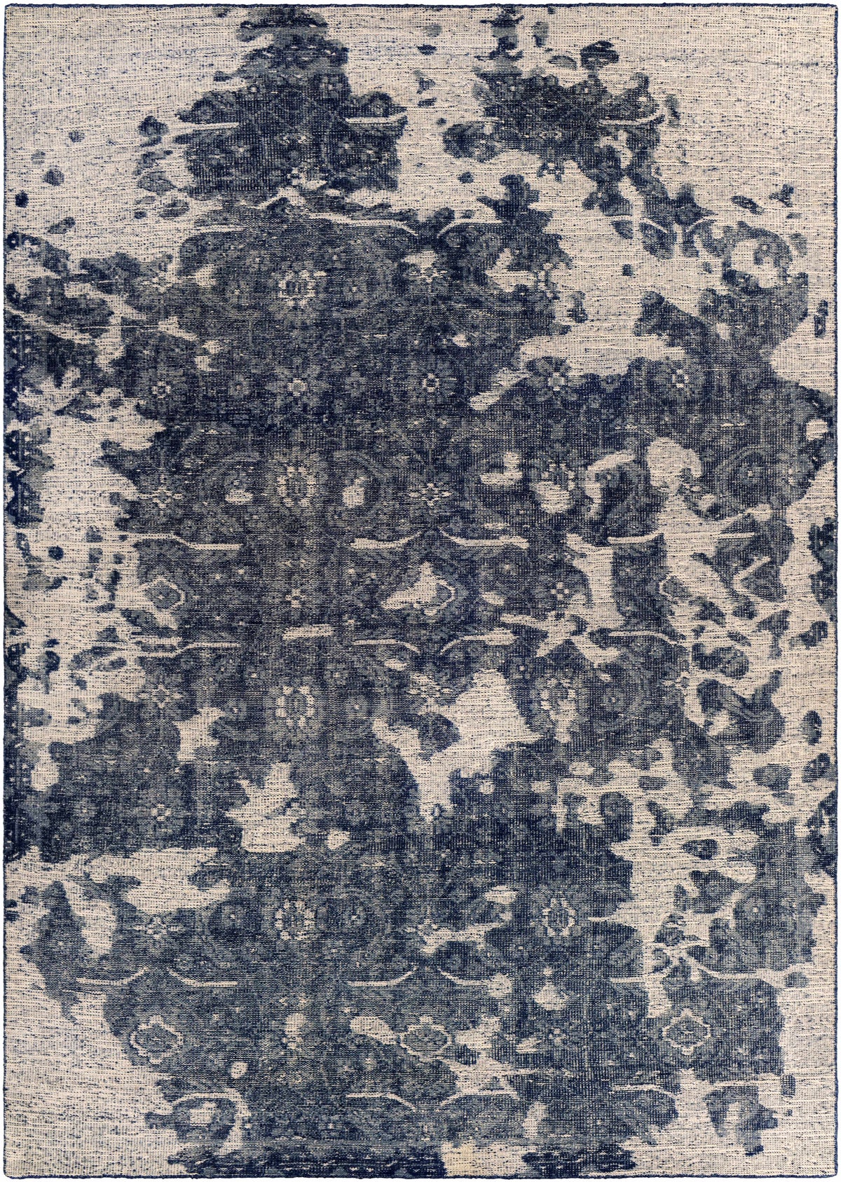 Slate Hand Knotted 100% Wool Modern Rectangle Handmade rug, Indoor use only, no fringe, non-washable.