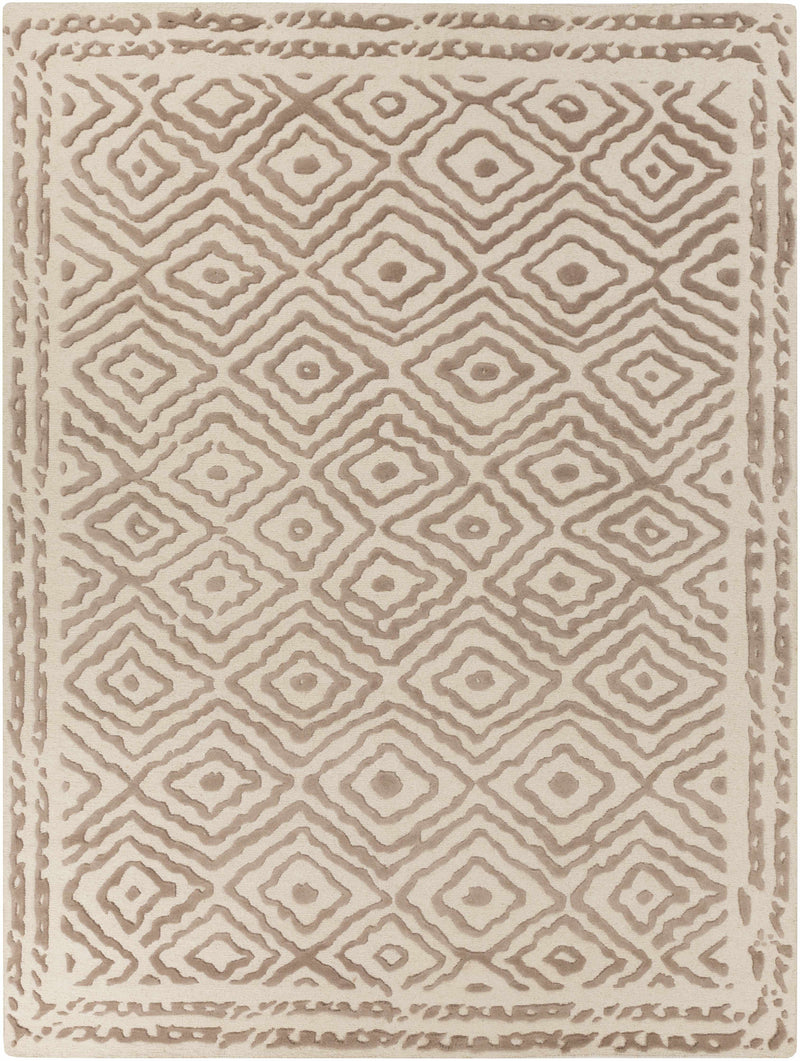 Brown Hand Knotted 100% Wool Traditional Rectangle Handmade rug, Indoor use only, no fringe, non-washable. runner also available