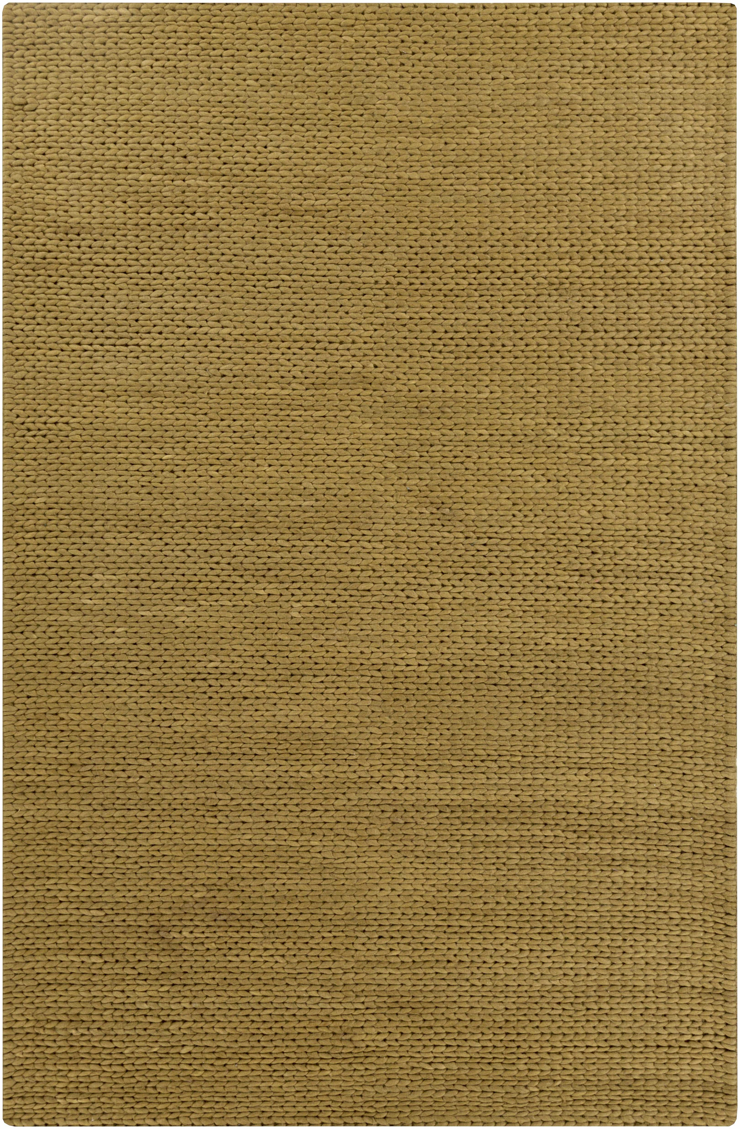 Light Brown Hand Woven 100% Wool Cottage Rectangle Handmade rug, Indoor use only, no fringe, non-washable.