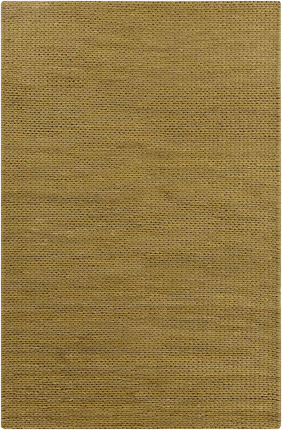Light Brown Hand Woven 100% Wool Cottage Rectangle Handmade rug, Indoor use only, no fringe, non-washable.
