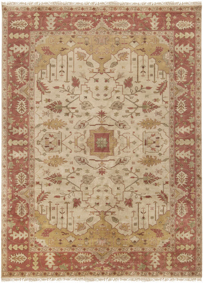 Mustard Hand Knotted 100% NZ Wool Traditional Rectangle Handmade rug, Indoor use only, has fringe, non-washable. round also available