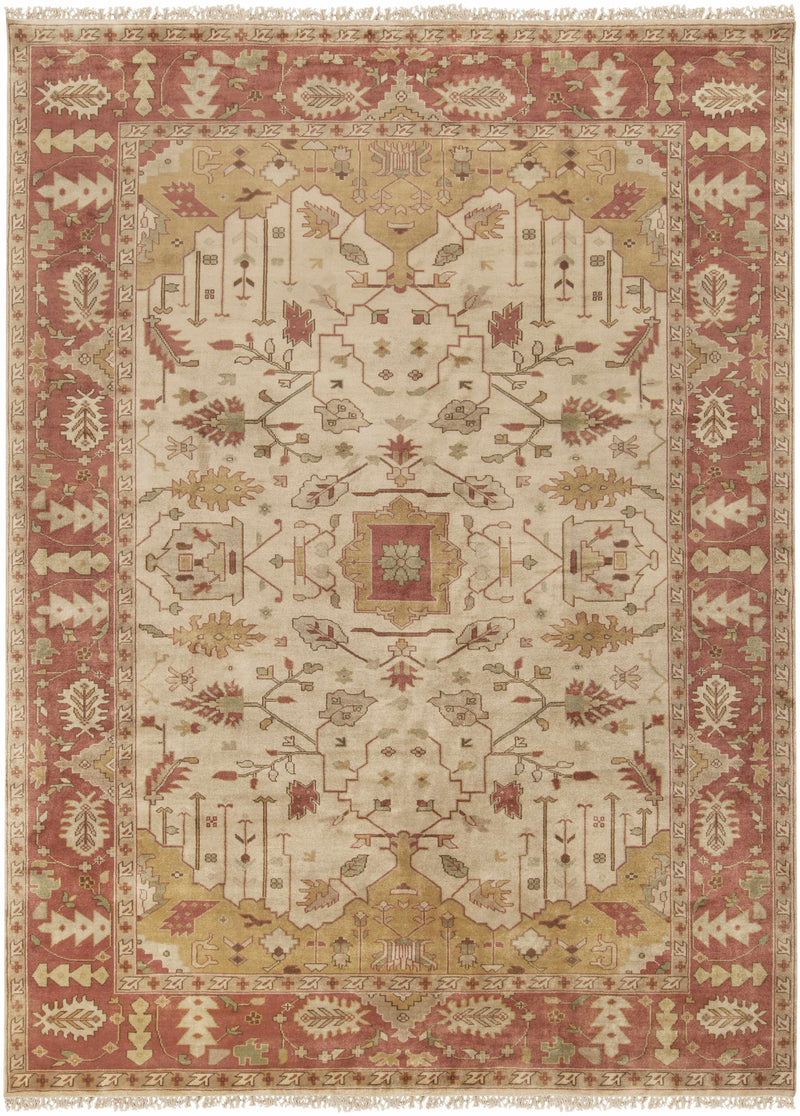 Mustard Hand Knotted 100% NZ Wool Traditional Rectangle Handmade rug, Indoor use only, has fringe, non-washable. round also available