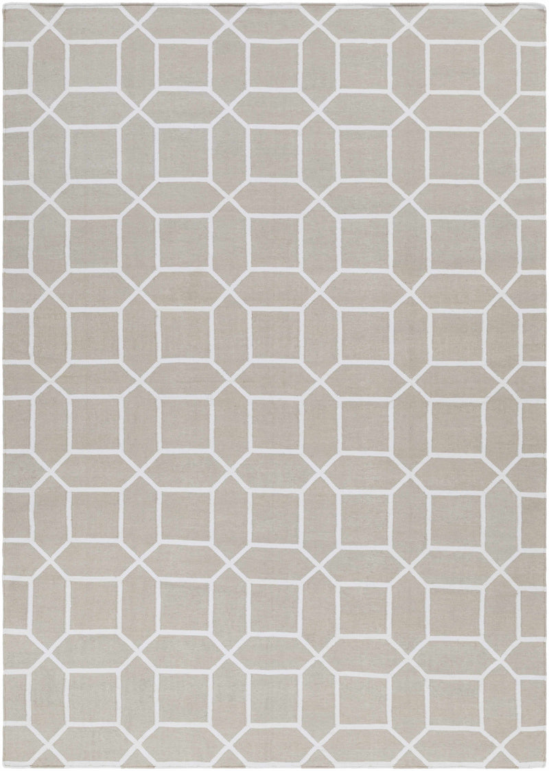 Gray Hand Woven 100% Recycled PET Yarn Modern Rectangle Handmade rug, Indoor use only, no fringe, non-washable. runner also available