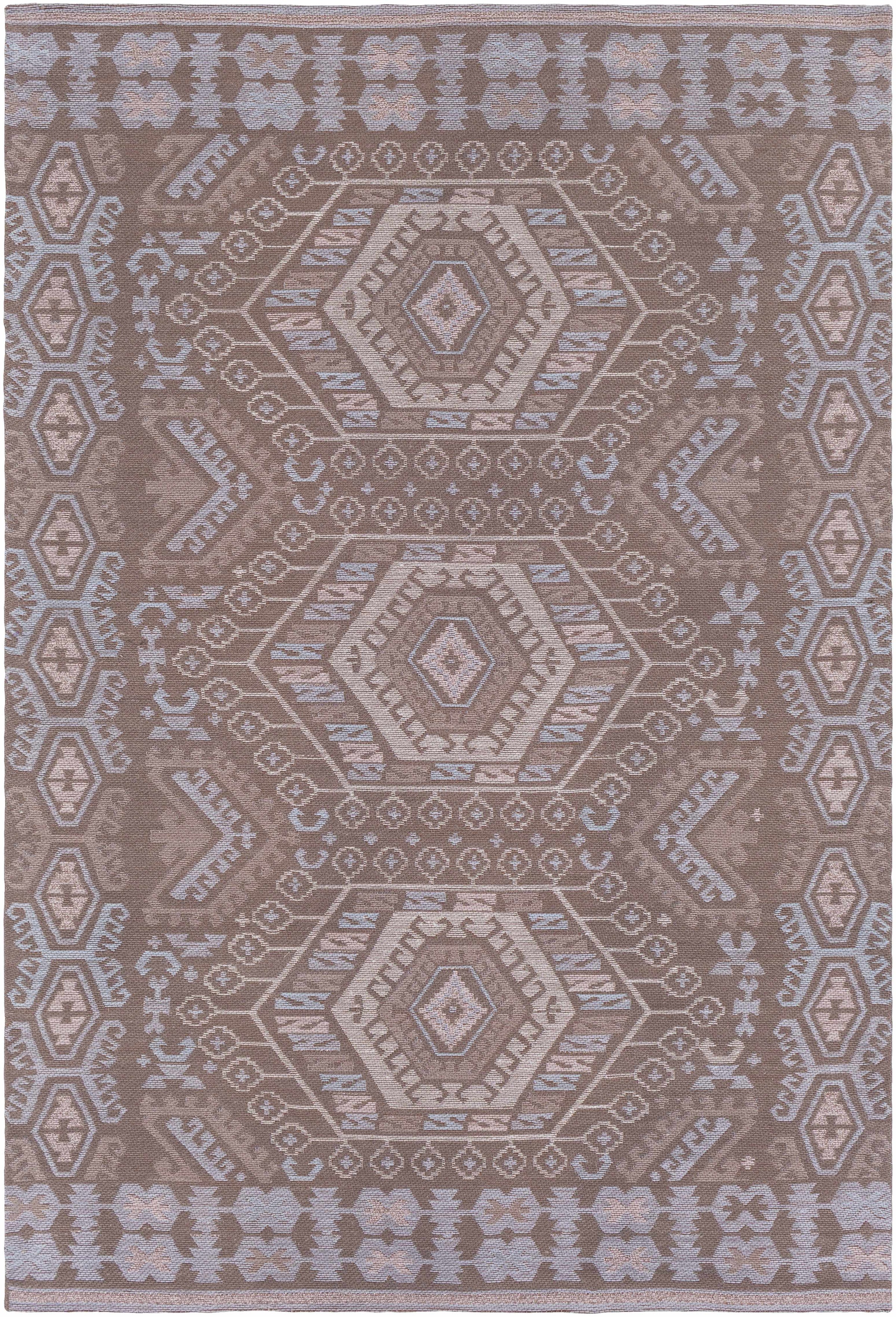 Medium Brown Hand Woven 100% Recycled PET Yarn Global Rectangle Handmade rug, Indoor use only, no fringe, non-washable. runner also available