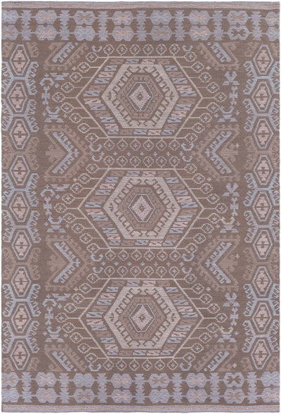 Medium Brown Hand Woven 100% Recycled PET Yarn Global Rectangle Handmade rug, Indoor use only, no fringe, non-washable. runner also available