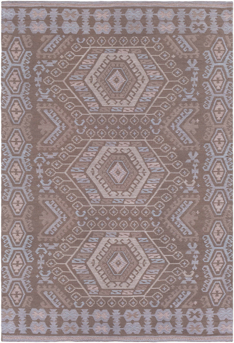 Medium Brown Hand Woven 100% Recycled PET Yarn Global Rectangle Handmade rug, Indoor use only, no fringe, non-washable. runner also available
