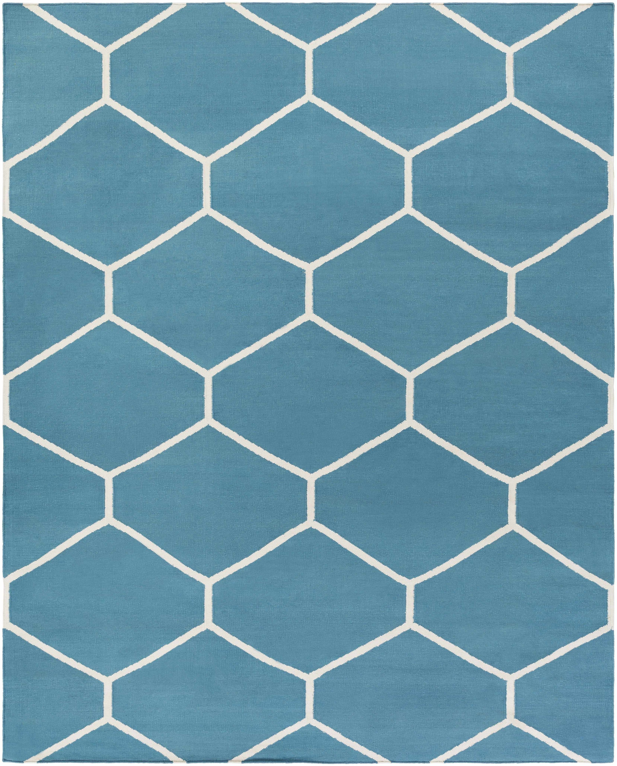 Denim Hand Woven 100% Cotton Modern Rectangle Handmade rug, Indoor use only, no fringe, non-washable. runner also available
