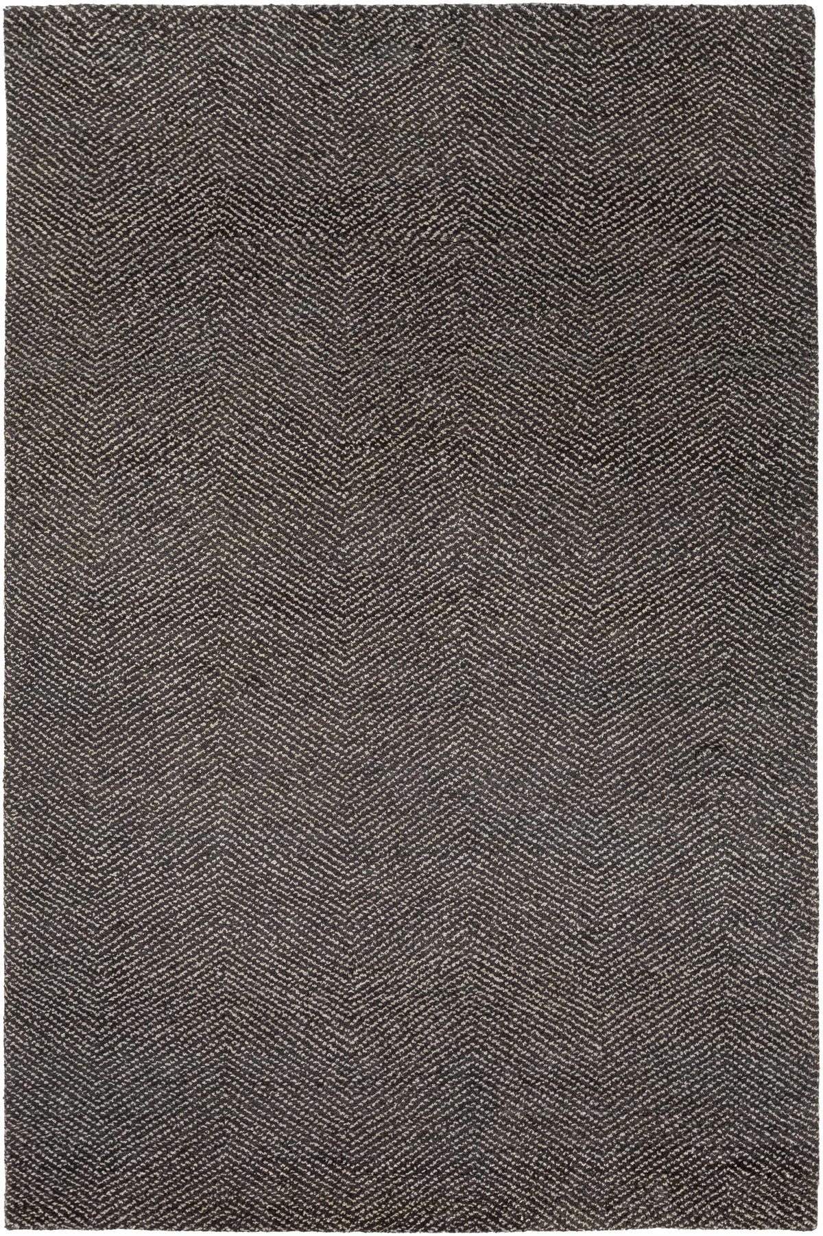 Charcoal Hand Knotted 50% Viscose, 50% Wool Modern Rectangle Handmade rug, Indoor use only, no fringe, non-washable.