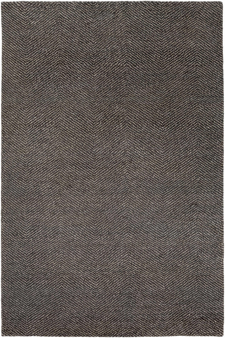 Charcoal Hand Knotted 50% Viscose, 50% Wool Modern Rectangle Handmade rug, Indoor use only, no fringe, non-washable.