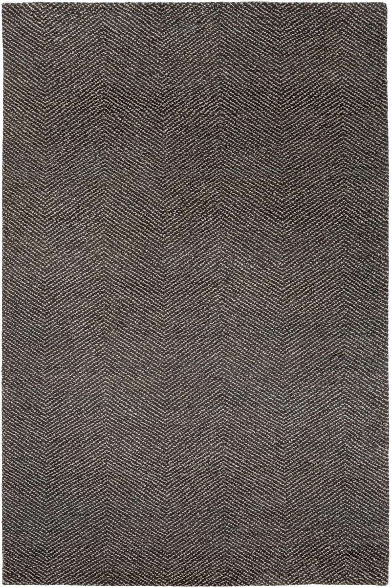 Charcoal Hand Knotted 50% Viscose, 50% Wool Modern Rectangle Handmade rug, Indoor use only, no fringe, non-washable.