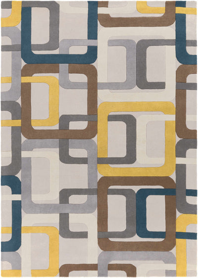 Gray Hand Tufted 100% Wool Modern Rectangle Handmade rug, Indoor use only, no fringe, non-washable. round, runner, square also available