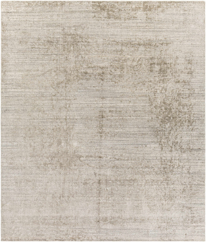 Taupe Hand Loomed 75% Viscose, 25% Wool Modern Rectangle Handmade rug, Indoor use only, no fringe, non-washable.