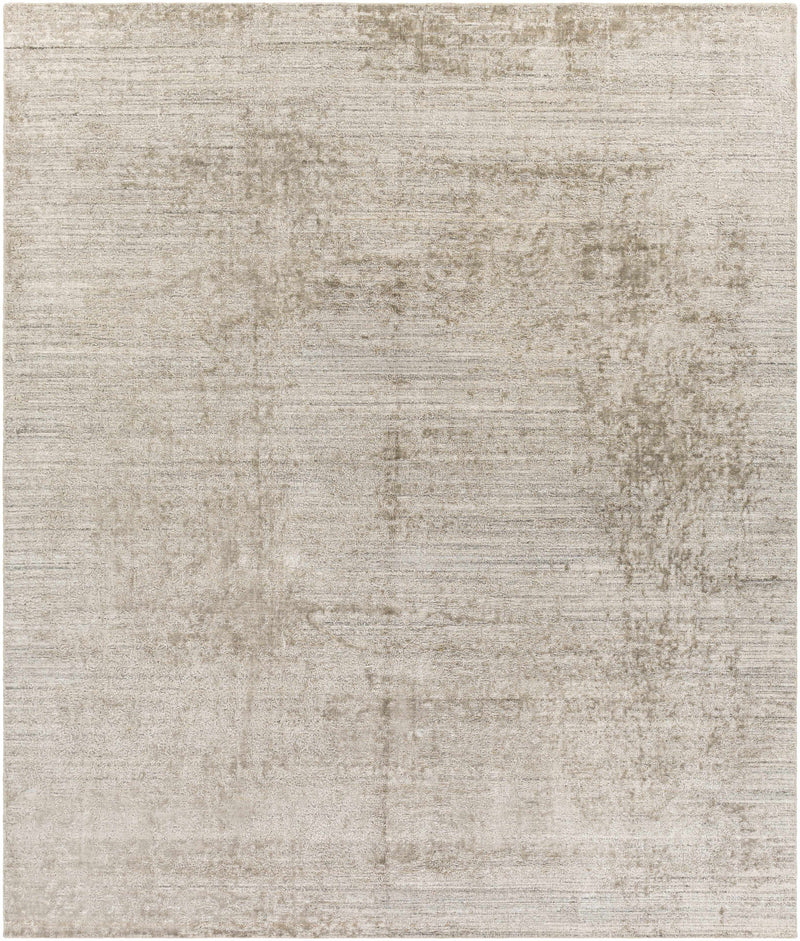 Taupe Hand Loomed 75% Viscose, 25% Wool Modern Rectangle Handmade rug, Indoor use only, no fringe, non-washable.
