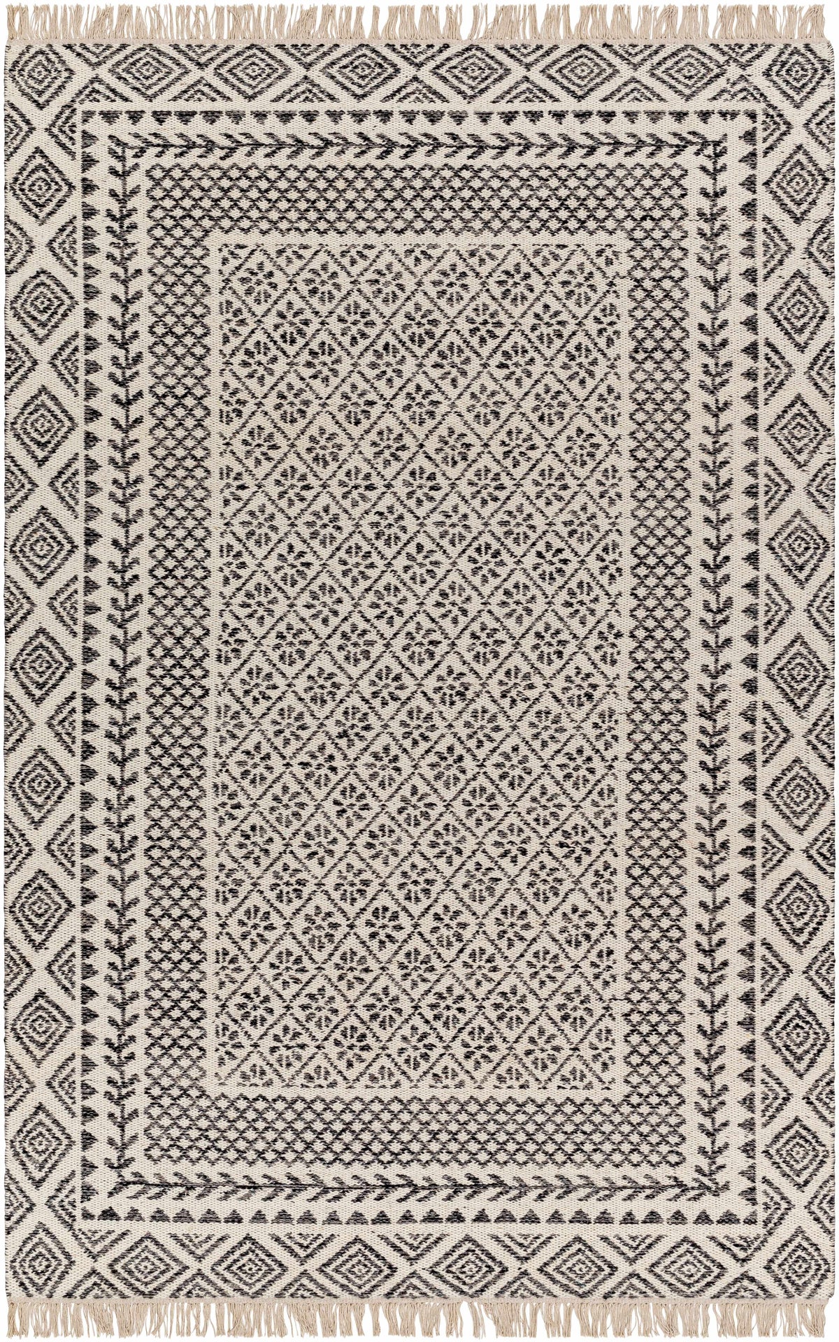 Ivory Hand Woven 100% Wool Global Rectangle Handmade rug, Indoor use only, has fringe, non-washable. runner also available
