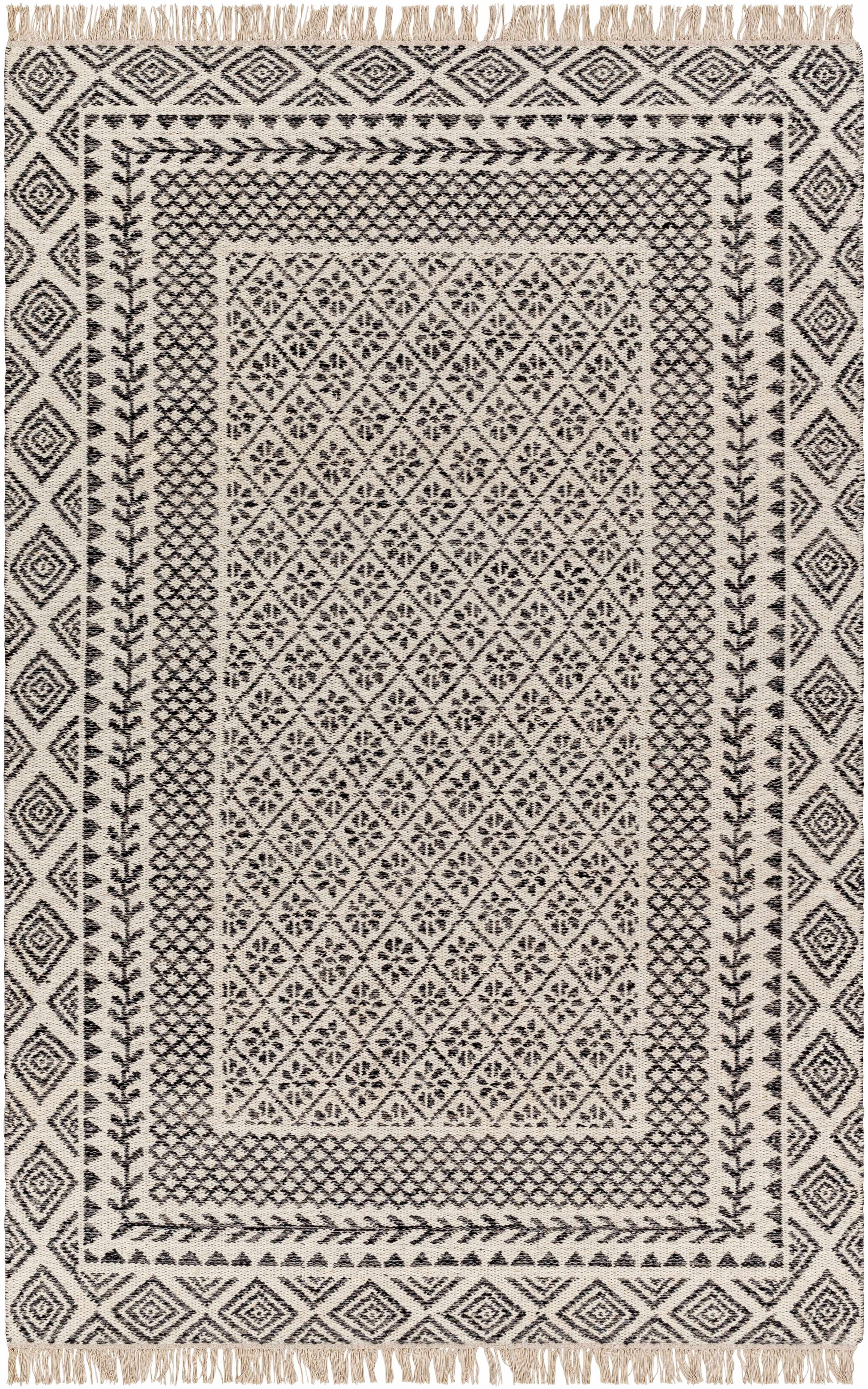 Ivory Hand Woven 100% Wool Global Rectangle Handmade rug, Indoor use only, has fringe, non-washable. runner also available
