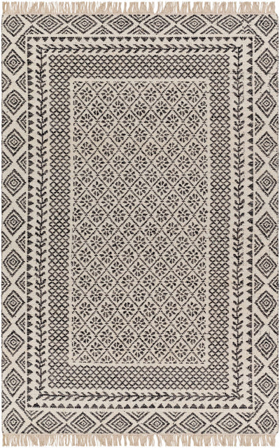 Ivory Hand Woven 100% Wool Global Rectangle Handmade rug, Indoor use only, has fringe, non-washable. runner also available