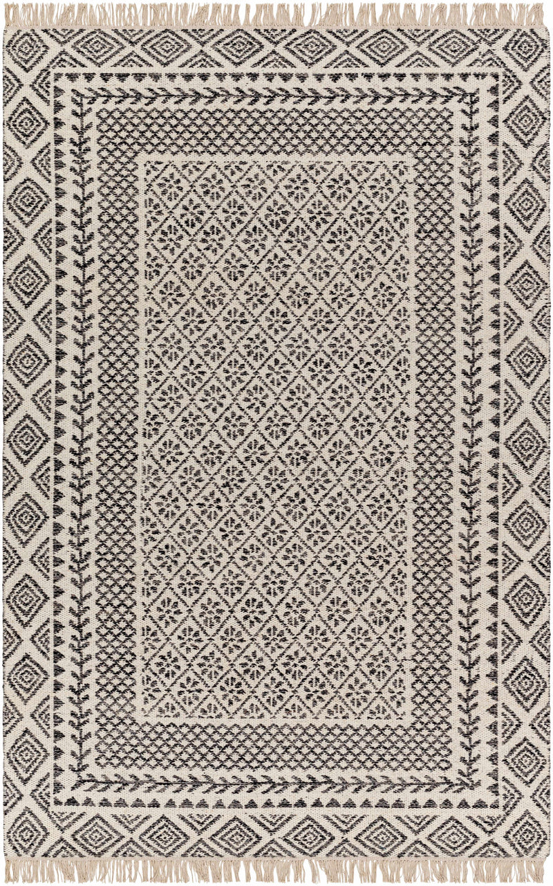 Ivory Hand Woven 100% Wool Global Rectangle Handmade rug, Indoor use only, has fringe, non-washable. runner also available