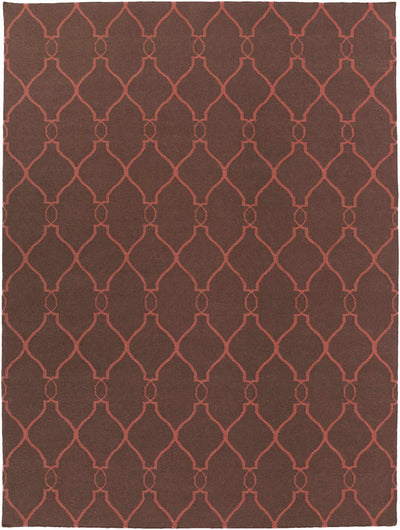 Medium Brown Hand Woven 100% Wool Modern Rectangle Handmade rug, Indoor use only, no fringe, non-washable. round, runner also available