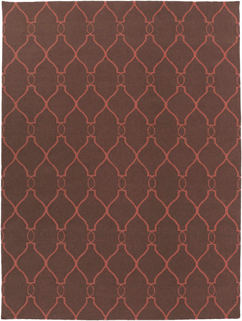 Medium Brown Hand Woven 100% Wool Modern Rectangle Handmade rug, Indoor use only, no fringe, non-washable. round, runner also available