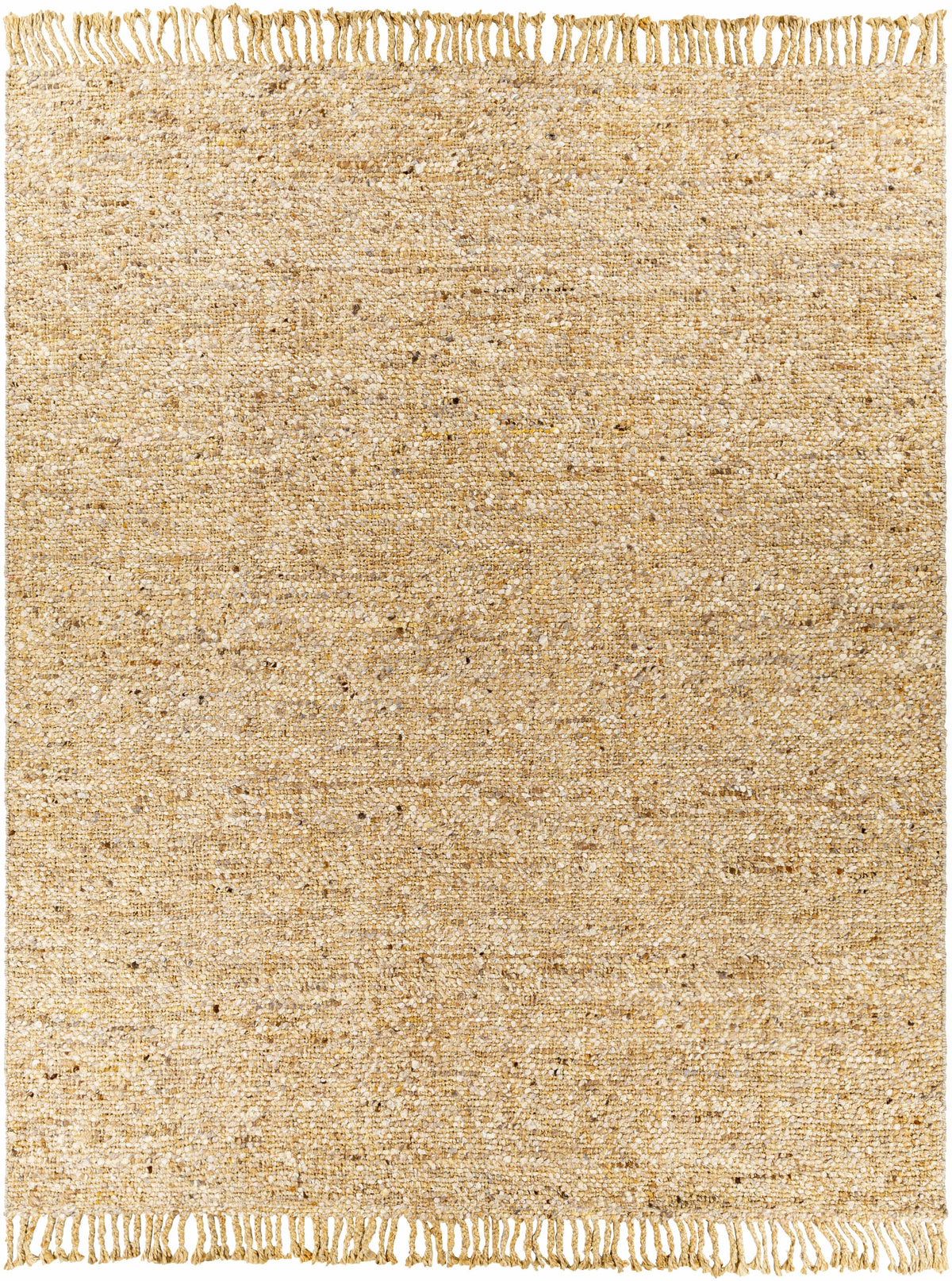 Tan Hand Woven 100% Wool Cottage Rectangle Handmade rug, Indoor use only, has fringe, non-washable. runner also available