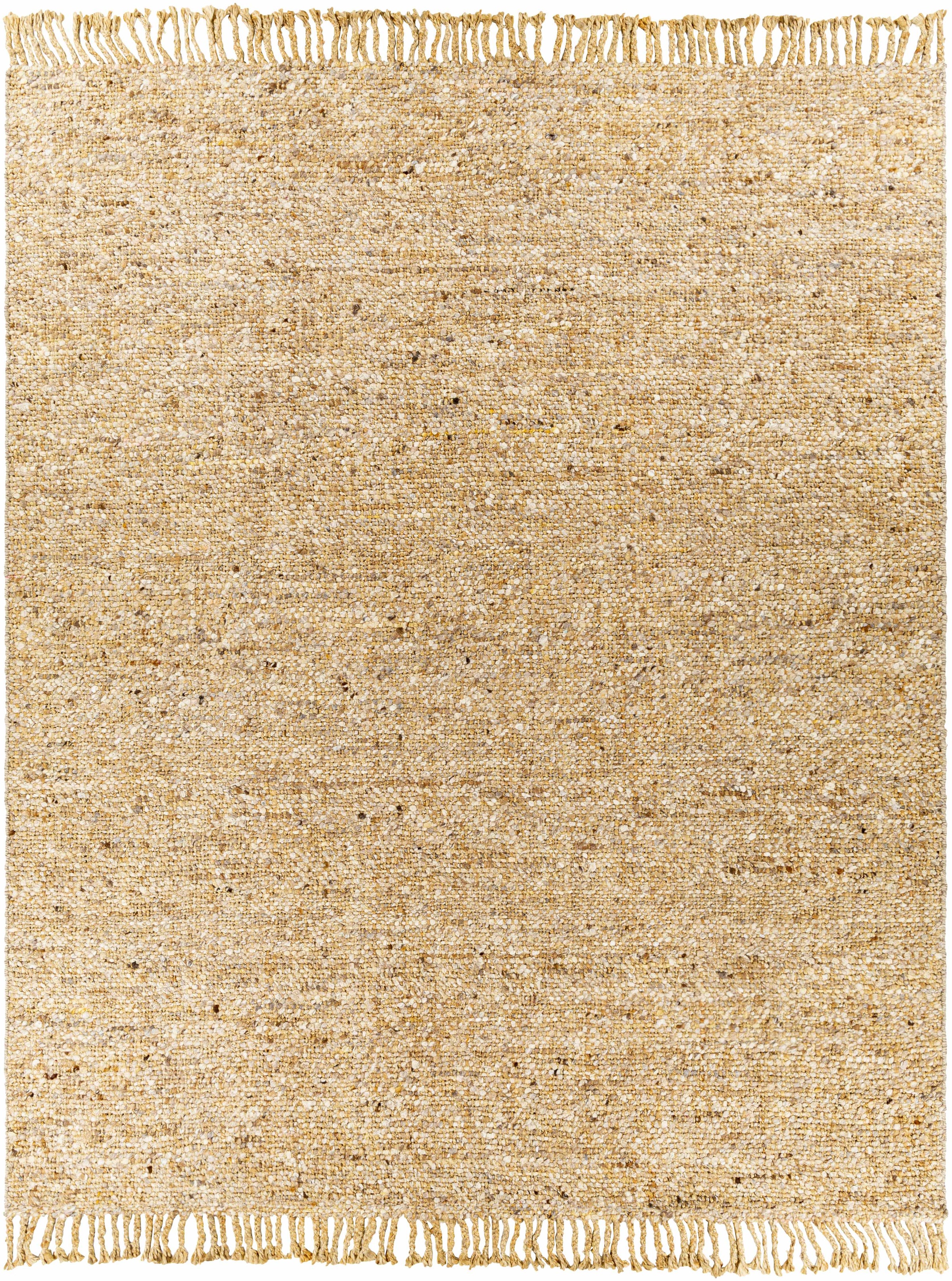 Tan Hand Woven 100% Wool Cottage Rectangle Handmade rug, Indoor use only, has fringe, non-washable. runner also available