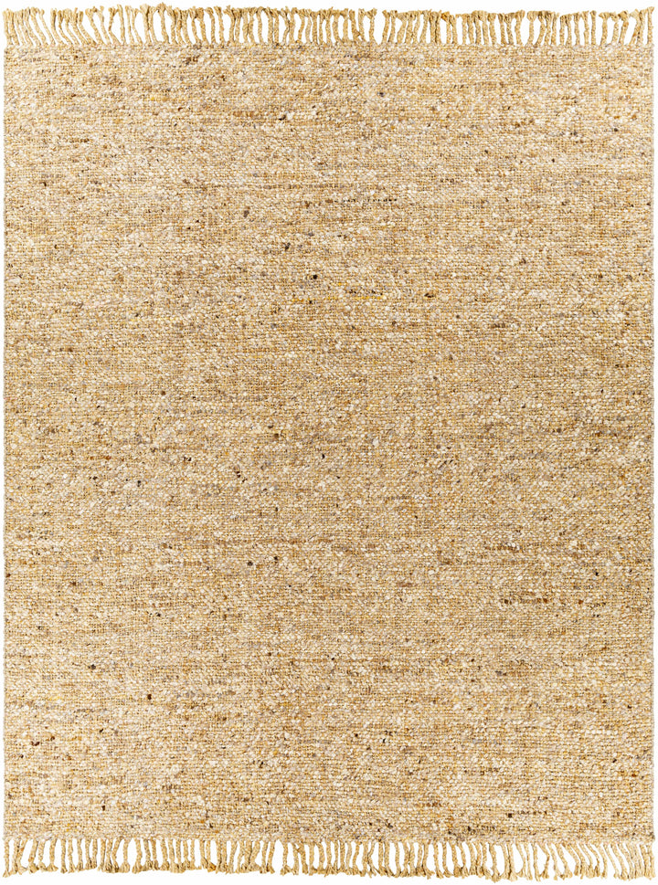 Tan Hand Woven 100% Wool Cottage Rectangle Handmade rug, Indoor use only, has fringe, non-washable. runner also available
