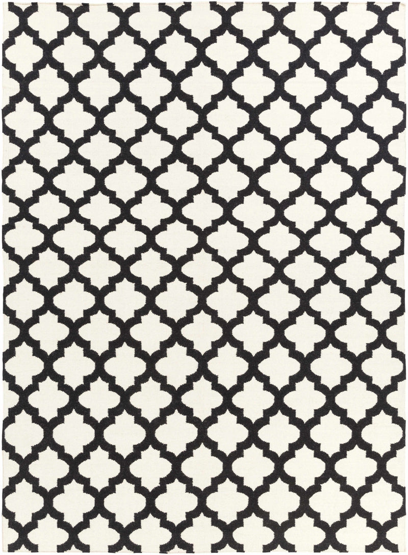 Ivory Hand Woven 100% Wool Modern Rectangle Handmade rug, Indoor use only, no fringe, non-washable.