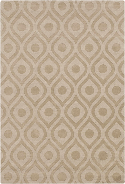 Tan Hand Loomed 100% Wool Modern Rectangle Handmade rug, Indoor use only, no fringe, non-washable. round, runner also available