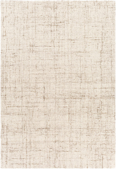 Tan Hand Tufted 100% Wool Modern Rectangle Handmade rug, Indoor use only, no fringe, non-washable.